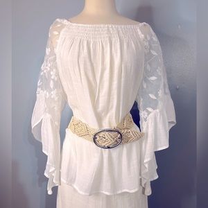 Est 1946 White Peasant style top
